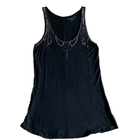 New York & Company Tops - NY & Co Black Beaded Tank